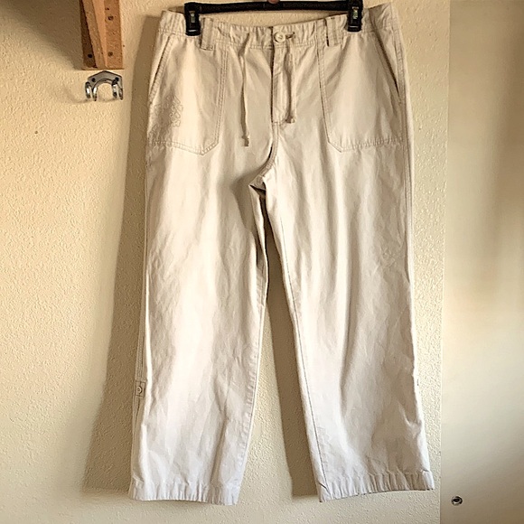 Eddie Bauer Women's Cream Wide Leg Pants - Picture 1 of 11